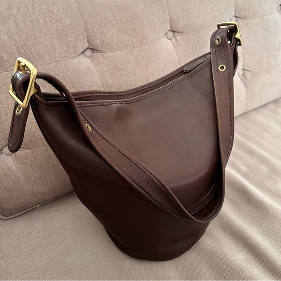 XL Vintage Coach Duffle Feed Sac 9085 Travel Bag, Weekender, mahogany - Picture 2 of 10